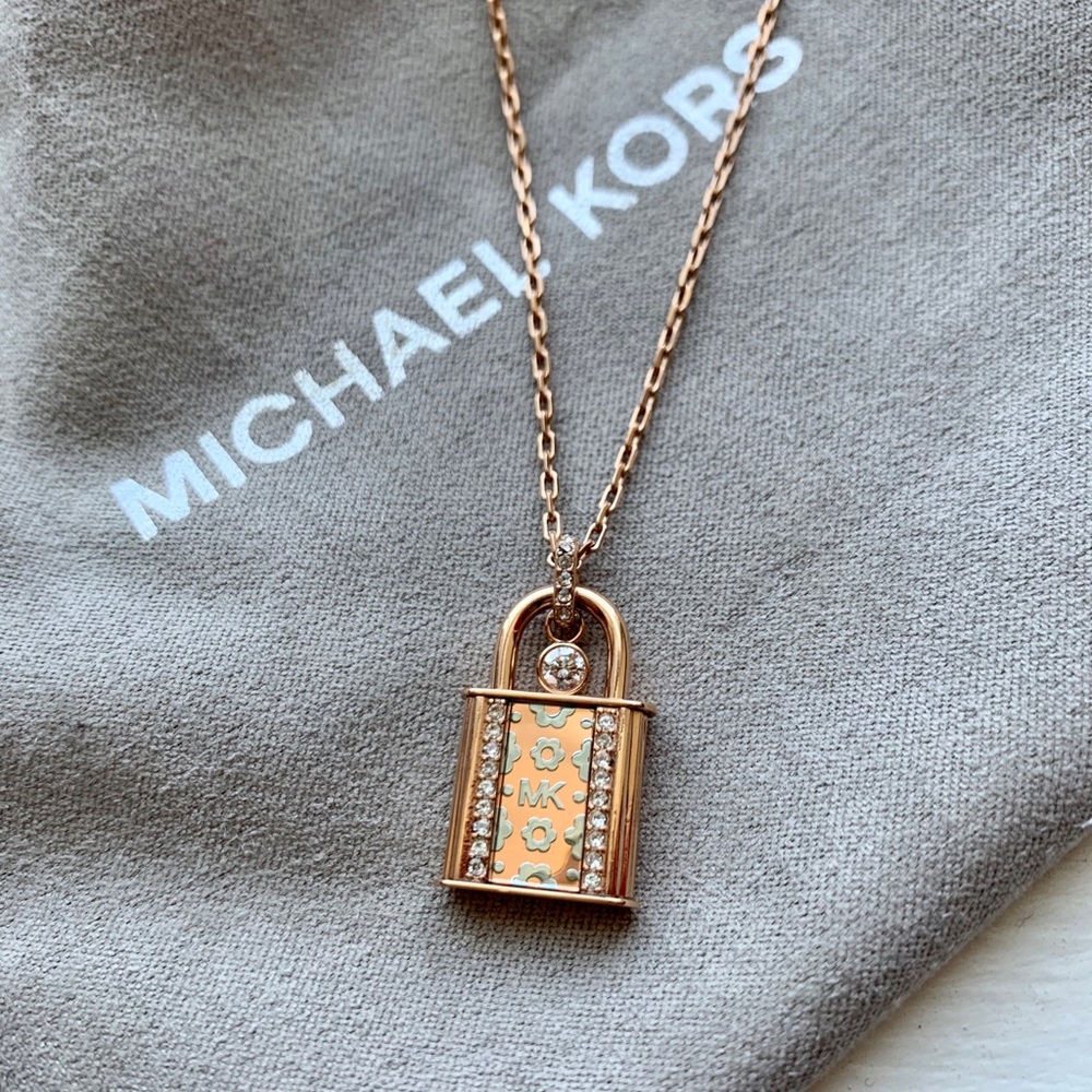 Michael Kors Necklace - Rose Gold Lock